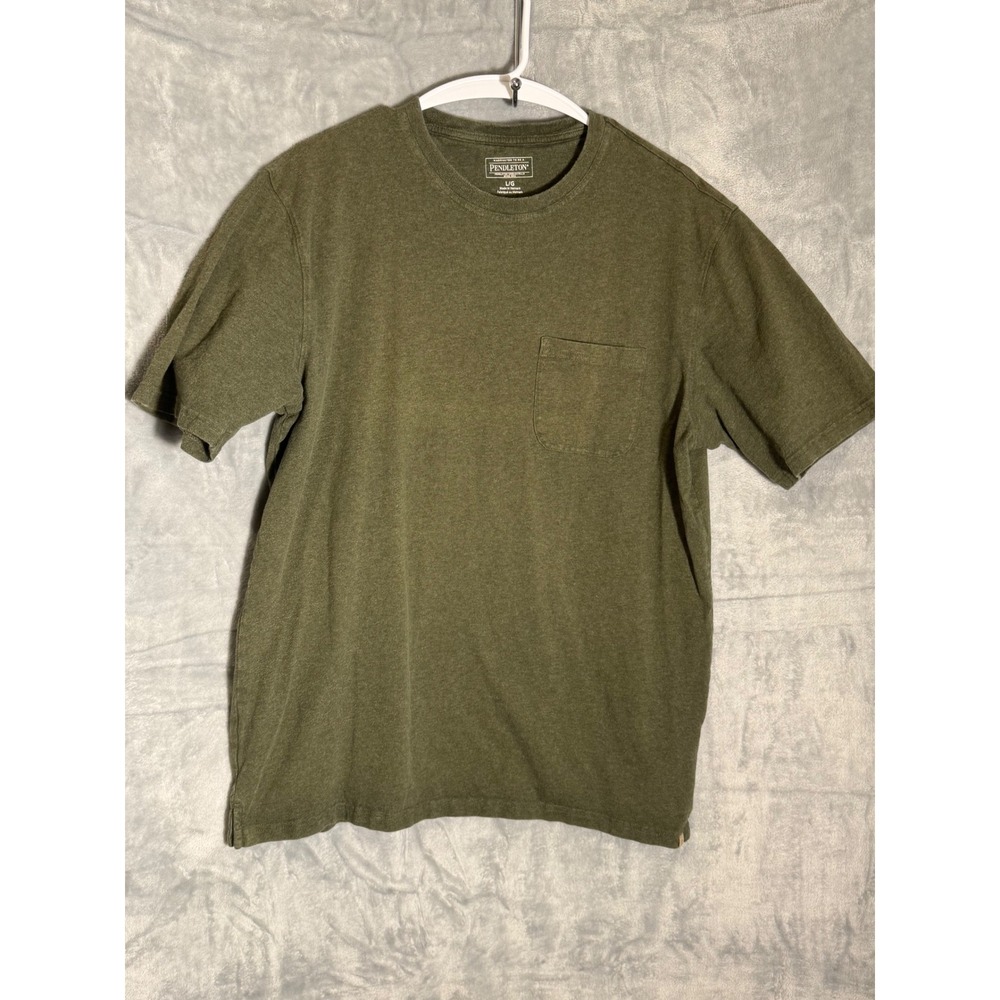 Pendleton‎ Mens Olive Green Heather 100% Cotton T-Shirt heavyweight Size large